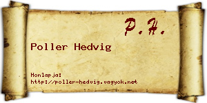 Poller Hedvig névjegykártya